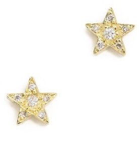 Jennifer Meyer Diamond Mini Star Stud Earrings
