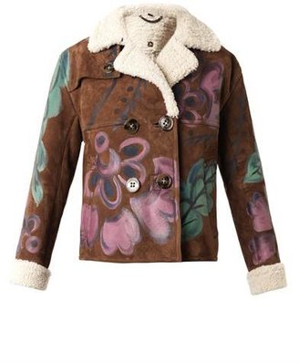 Burberry Hand-painted shearling jacket