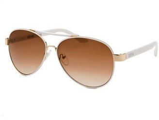 Kenneth Cole Reaction Women's Aviator Rose-Tone And White Sunglasses