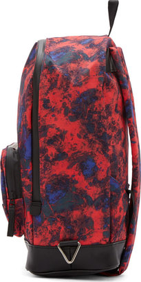 John Lawrence Sullivan Red & Black Abstract Print Backpack