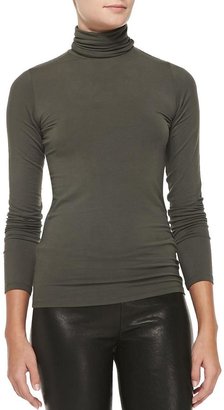 Neiman Marcus Majestic Paris for Soft Touch Long-Sleeve Fitted Turtleneck Top