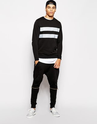 ASOS Sweatshirt With Reflective Stripes
