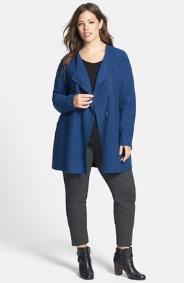 Eileen Fisher Asymmetrical Boiled Merino Wool Jacket (Plus Size)