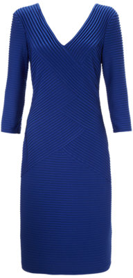Gina Bacconi Pin Tuck Jersey Dress, Autumn Blue