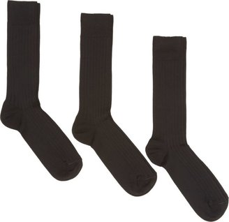 Barneys New York Three-Pair Set of Socks-Black