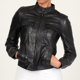 Members Only Member's Only Women's Black Sylvia Leather Jacket