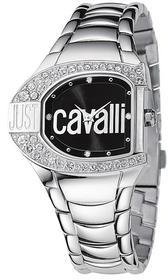 Just Cavalli Justcavalli Crystal Set Black Dial Stainless Steel Ladies Watch