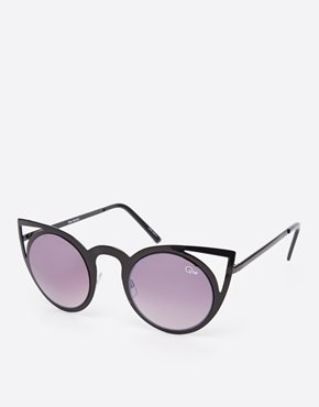 Cat Eye Quay Invador Cat-Eye Sunglasses - black