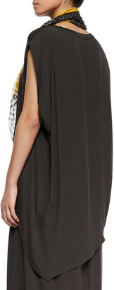 Marina Rinaldi Zigzag Jersey Asymmetric Top, Women's