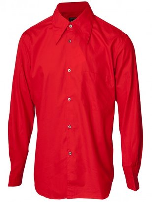 Comme des Garçons Homme Plus Classic Button Cotton Shirt Red
