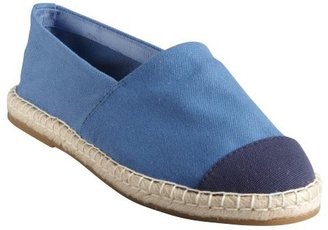 Pour La Victoire cornflower and navy canvas and jute 'Balley' slip-on shoes