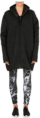 Norma Kamali Quilted silk cocoon coat