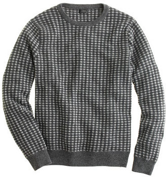 J.Crew Italian cashmere sweater in gingham