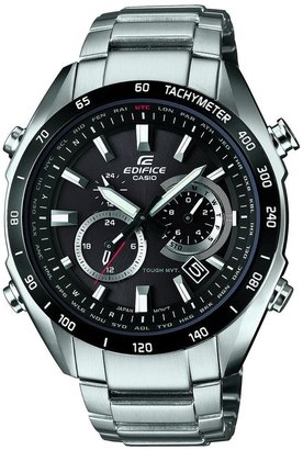 Edifice Casio  Black Dial and Stainless Steel Bracelet Mens Watch