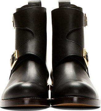 Chloé Black Leather Ankle Boots