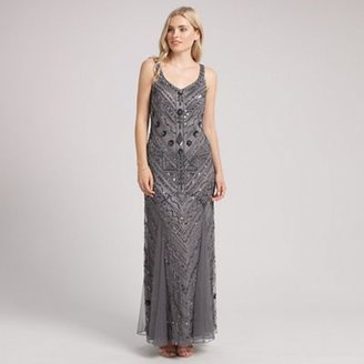 Ariella London Silver silvia sequin long dress