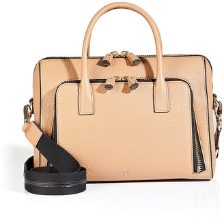 Anya Hindmarch Leather Maxi Zip Top Handle Tote in Nude