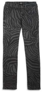 Hudson Girl's Zebra-Print Repetition Jeans