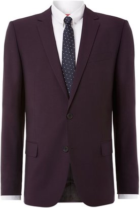 HUGO Men's Amaro Heise slim fit purple solid suit