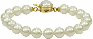 Majorica Pearl Bracelet, 18k Gold over Sterling Silver Organic Man Made Pearl