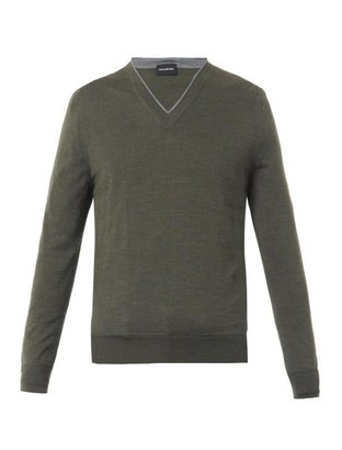 Ermenegildo Zegna V-neck wool cashmere-blend sweater