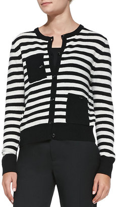 Band Of Outsiders Striped Knit Pocket Cardigan