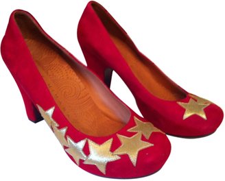 Manoush Red Velvet Heels
