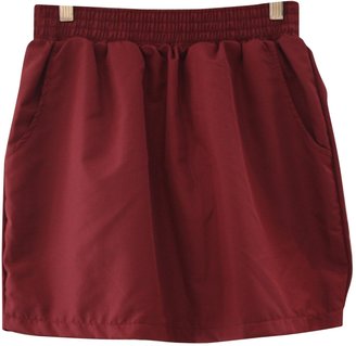 American Apparel Burgundy Polyester Skirt