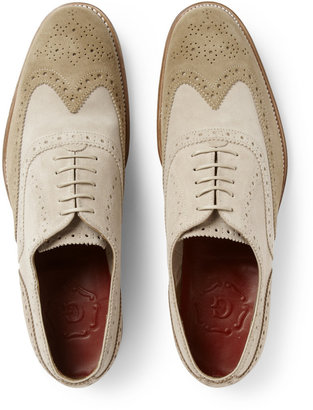 Grenson Dylan Suede and Nubuck Longwing Brogues