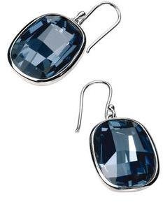 Element Sterling Silver Denim Blue Swarovski Crystal Earrings
