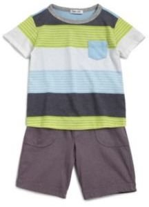 Splendid Infant's & Little Boy's Striped Slub-Jersey Tee & Shorts Set