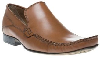 Ben Sherman New Mens Tan Njec Moccasin Leather Shoes Loafers And Slip Ons On