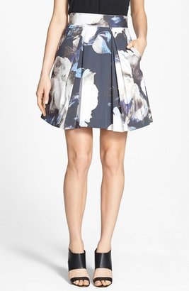 Milly 'Katie' Print Pleated Skirt