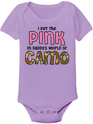 Lavender 'Pink in Daddy's World of Camo' Bodysuit - Infant