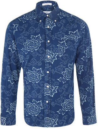 Gant Dark Blue Flower Print Shirt