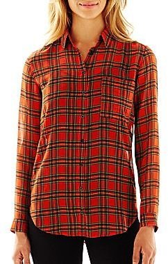 Mng by Mango® Plaid Blouse