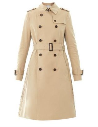 AR+ AR Broaderie anglaise panel trench coat
