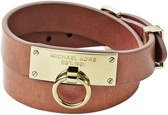 Michael Kors Leather Wrap Bracelet, Tan