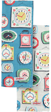 Cath Kidston Clocks Tea Towels, Set of 2