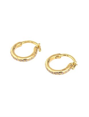 Ileana Makri White diamond & yellow-gold earrings