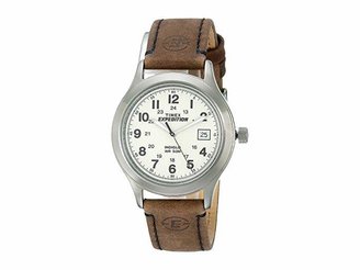 Timex EXPEDITION(r) Full Size Brown Leather Field Watch