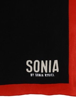 Sonia Rykiel Hand Printed Silk Crepe De Chine Scarf