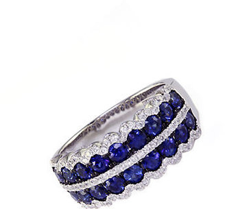 Effy Royale Bleu 14 Kt. White Gold Sapphire and Diamond Ring