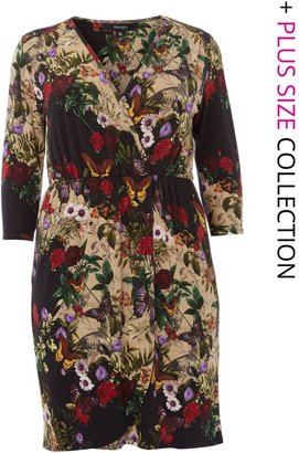 Therapy Butterfly floral wrap dress