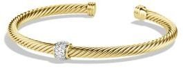 David Yurman Cable Classics Bracelet with Diamonds in Gold