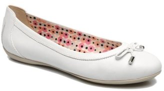 Geox Women's D Charlene D32y7a Rounded Toe Ballet Pumps In White - Size 6.5