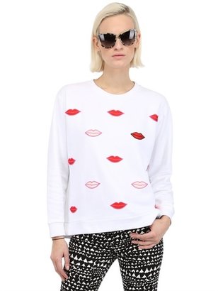 Stella McCartney Lips & Hearts Cotton Fleece Sweatshirt
