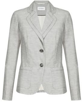 Classic ButtonsafeTM Striped Blazer with Linen
