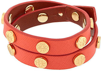 Tory Burch Leather studded wrap bracelet