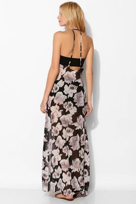 Urban Outfitters Pins And Needles Floral T-Back Maxi Slip